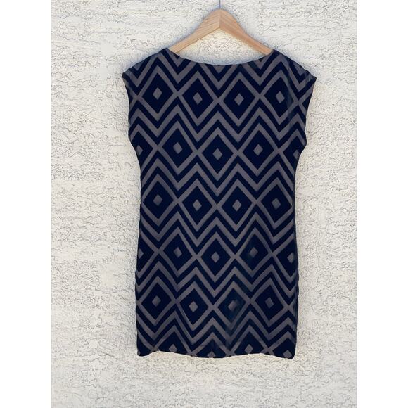 Trina Turk Evening After Five Cocktail Dress Velvet Sheer Ladies Size 4 - Picture 3 of 6